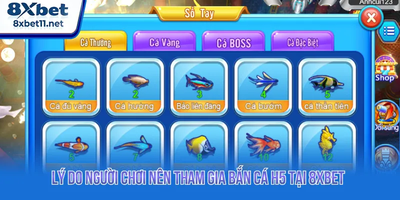 Bắn Cá H5 - Hướng Dẫn Săn Boss Nhận Xu Lớn Tại 8Xbet 3 Toàn bộ quy tắc chơi bắn cá H5 được trình bày chi tiết nhất