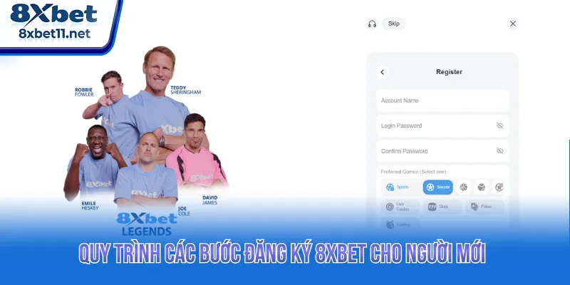 Đăng Ký 8Xbet - Hướng Dẫn Tạo Tài Khoản Nhanh 3 Phút 1 Người mới cần thực hiện theo hướng dẫn đăng ký 8Xbet