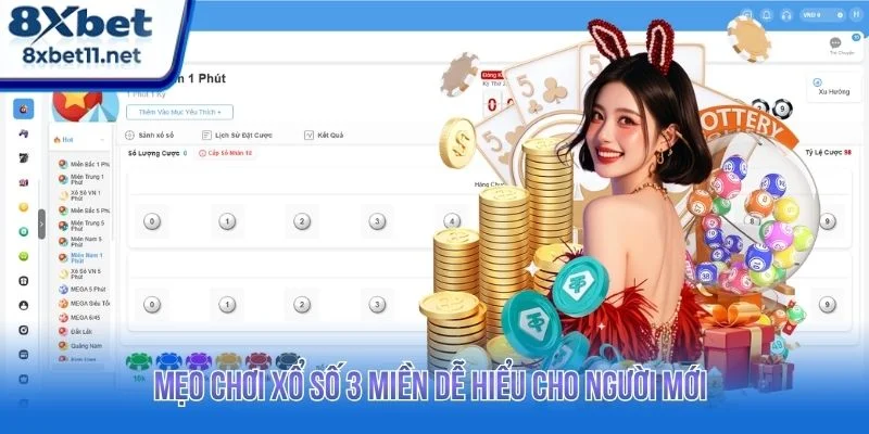Xổ Số 3 Miền 8XBET: Hướng Dẫn Chơi Nhanh Cho Người Mới 4 Áp dụng mẹo chơi đơn giản từ cao thủ giúp người chơi làm quen nhanh